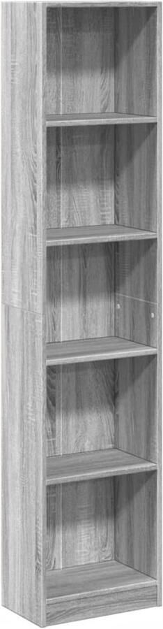 VidaXL Boekenkast 40x24x176 cm bewerkt hout grijs sonoma eikenkleurig