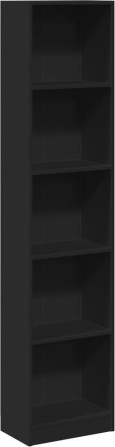 VidaXL Boekenkast 40x24x176 cm bewerkt hout zwart