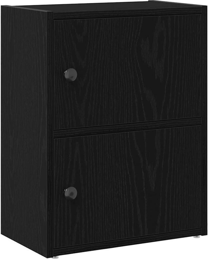 VidaXL Boekenkast 40x24x52 cm Bewerkt Hout Zwart Eiken Boekenkast Boekenkasten Boekenplank Opbergkast