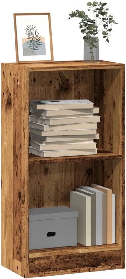 VidaXL Boekenkast 40x24x76 cm Bewerkt hout Oud hout Boekenkast Boekenkasten Boeken Plank Schappenkast