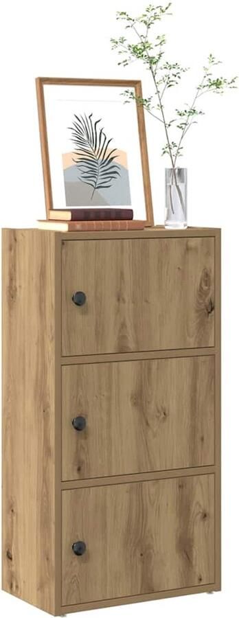 VidaXL Boekenkast 40x24x77 cm Artisanaal Eikenkleur Boekenkast Boekenkasten Boekenplank Opbergkast