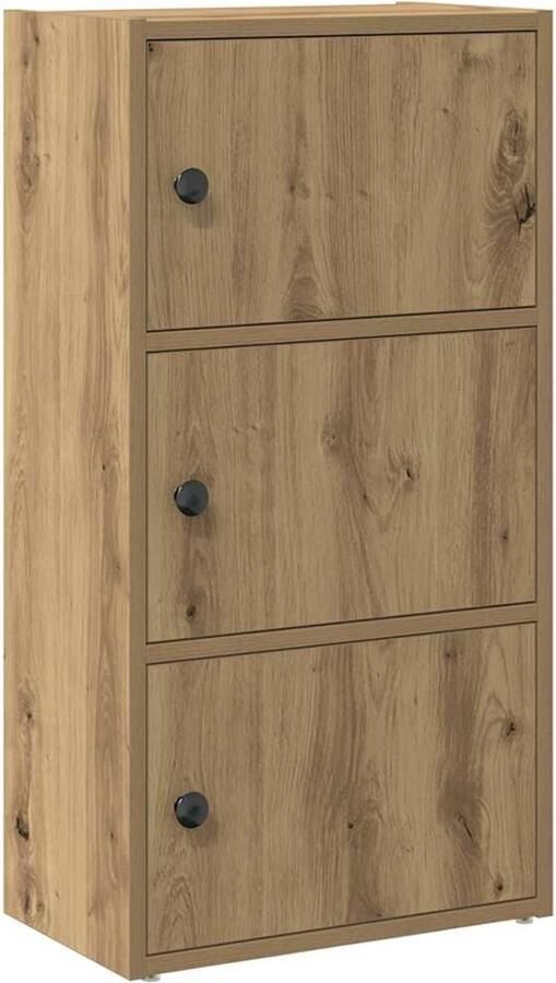 VidaXL Boekenkast 40x24x77 cm bewerkt hout artisanaal eikenkleurig