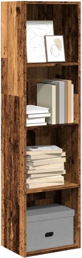 VidaXL Boekenkast 40x30x152 cm Bewerkt hout Oud hout Boekenkast Boekenkasten Boeken Plank Schappenkast