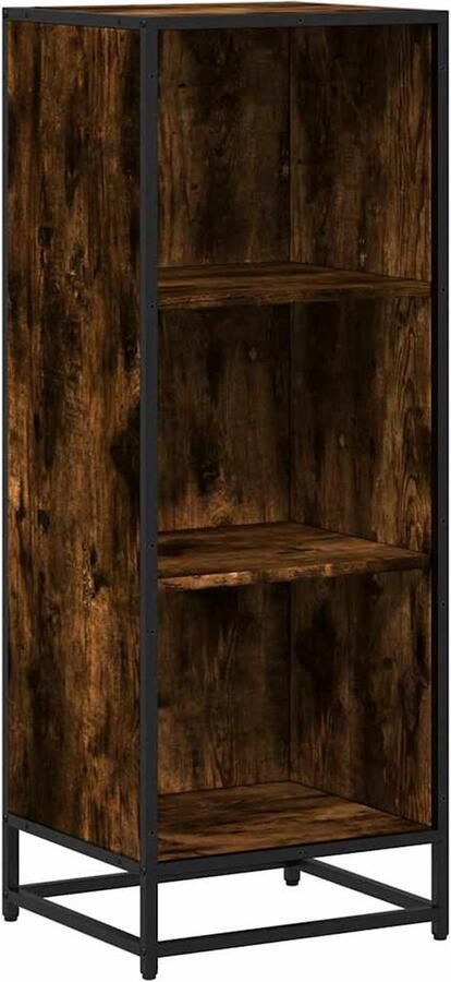 VidaXL Boekenkast 40x35x107 5 cm bewerkt hout gerookt eikenkleurig