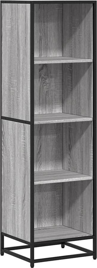VidaXL Boekenkast 40x35x139 cm bewerkt hout grijs sonoma eikenkleurig