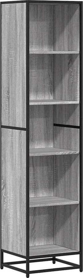 VidaXL Boekenkast 40x35x170 5 cm bewerkt hout grijs sonoma eikenkleur