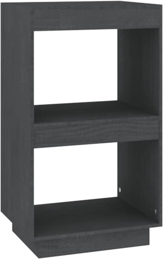 VidaXL Boekenkast 40x35x71 cm Massief Grenenhout Grijs Boekenkast Grenoble Hout Grijze Boekenkast Boekenplank Woonkamerdecoratie Opslagruimte Bibliotheek Stijlvolle Boekenkast Compact Boekenkast Moderne Boekenkast