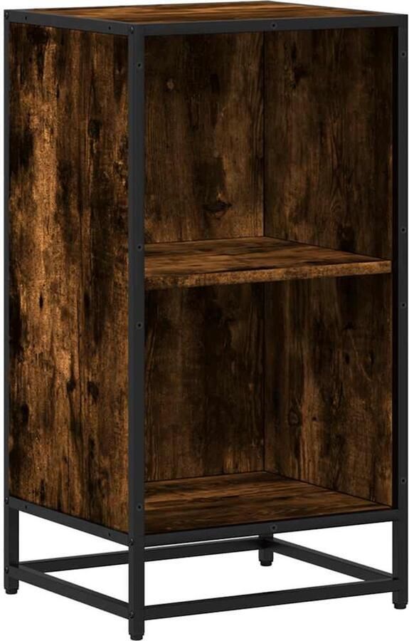 VidaXL Boekenkast 40x35x76 cm bewerkt hout gerookt eikenkleurig