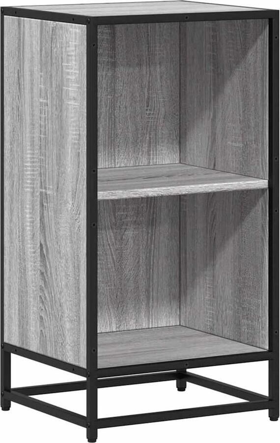 VidaXL Boekenkast 40x35x76 cm bewerkt hout grijs sonoma eikenkleurig