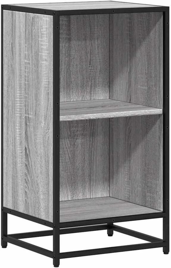 VidaXL Boekenkast Boekenkasten Boekenschap Boekenstandaard Boekenkast 40x35x76 cm bewerkt hout grijs sonoma eikenkleurig - Foto 2