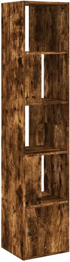 The Living Store Boekenkast 40x36x189 cm bewerkt hout gerookt eikenkleurig Boekenkast Houten Boekenkast Bruine Boekenkast Vintage Boekenkast Opslagoplossing - Foto 2