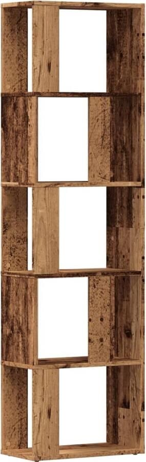 VidaXL Boekenkast 45x24x159 cm bewerkt hout oud houtkleurig