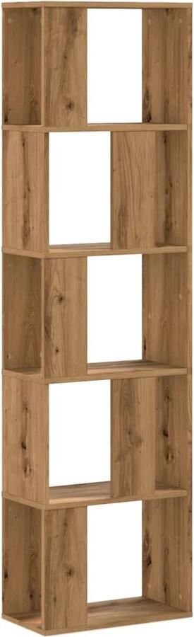 VidaXL Boekenkast 5-laags 45x23 5x162 5 cm hout artisanaal eikenkleur - Foto 2