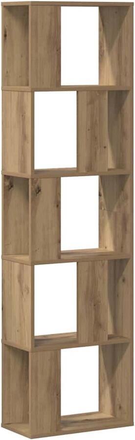 VidaXL Boekenkast 5-laags 45x23 5x162 5 cm hout artisanaal eikenkleur