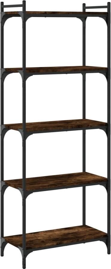 VidaXL -Boekenkast-5-laags-60x30x154-cm-bewerkt-hout-gerookt-eikenkleur - Foto 2