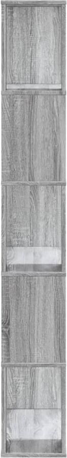 VidaXL Boekenkast 5-laags 80 5x23 5x162 5 cm bewerkt hout grijs sonoma - Foto 4