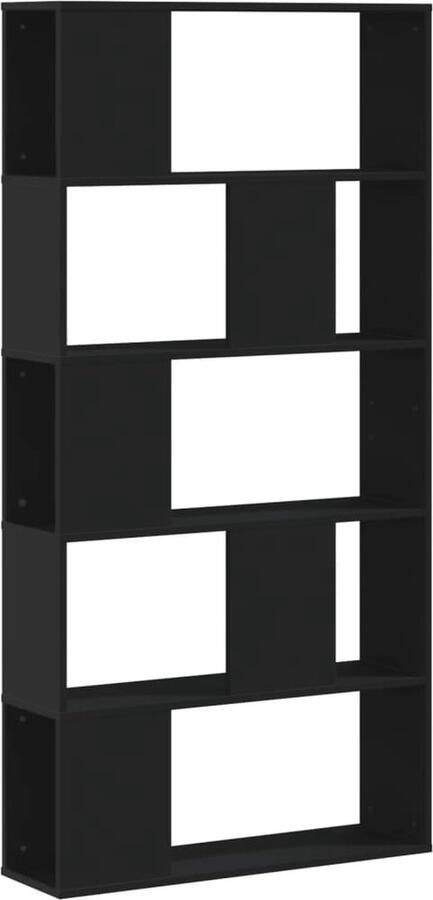 VidaXL Boekenkast 5-laags Zwart 80 5x23 5x162 5 cm Boekenkast Boekenkasten Boeken Plank Schappenkast
