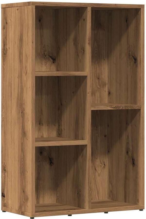 VidaXL Boekenkast 50x25x80 cm bewerkt hout artisanaal eikenkleur