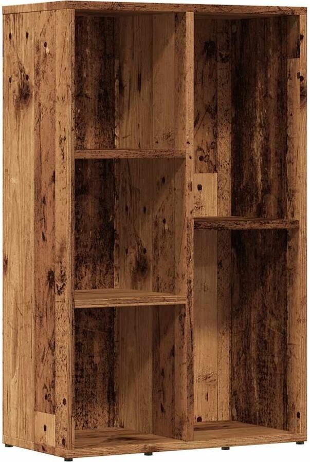 VidaXL Boekenkast 45x25x80 cm bewerkt hout oud houtkleurig