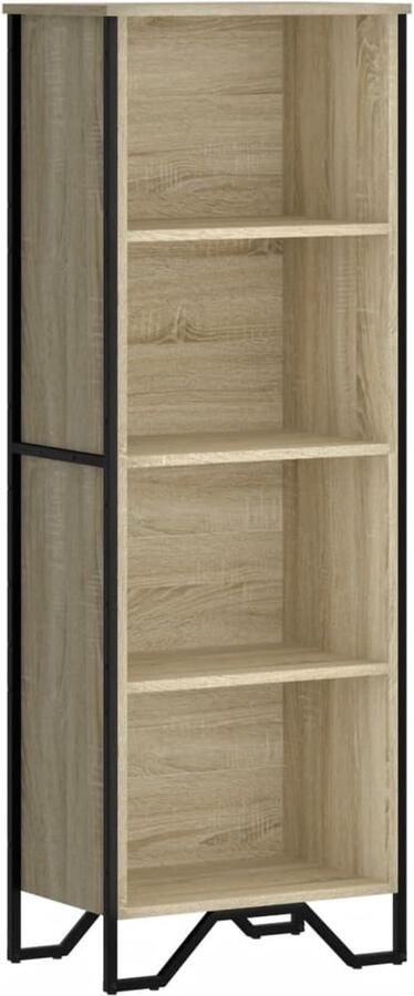 VidaXL Boekenkast 50x31x137 5 cm bewerkt hout sonoma eikenkleurig