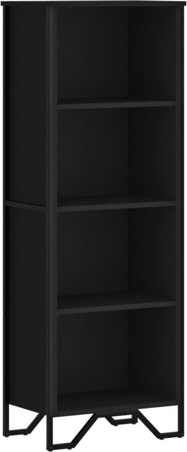 VidaXL Boekenkast 50x31x137 5 cm bewerkt hout zwart