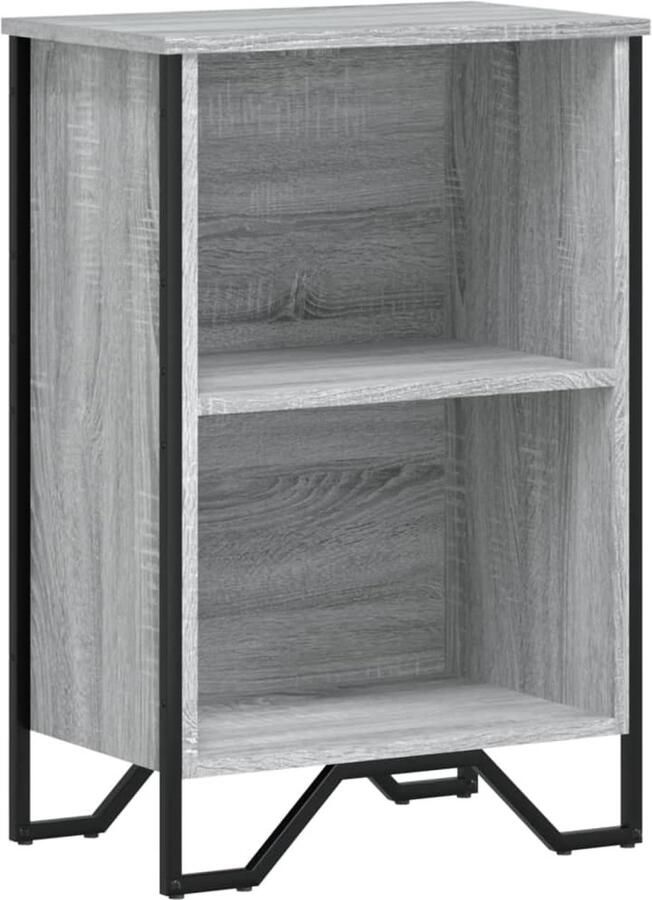 VidaXL Boekenkast 50x31x74 5 cm bewerkt hout grijs sonoma eikenkleur