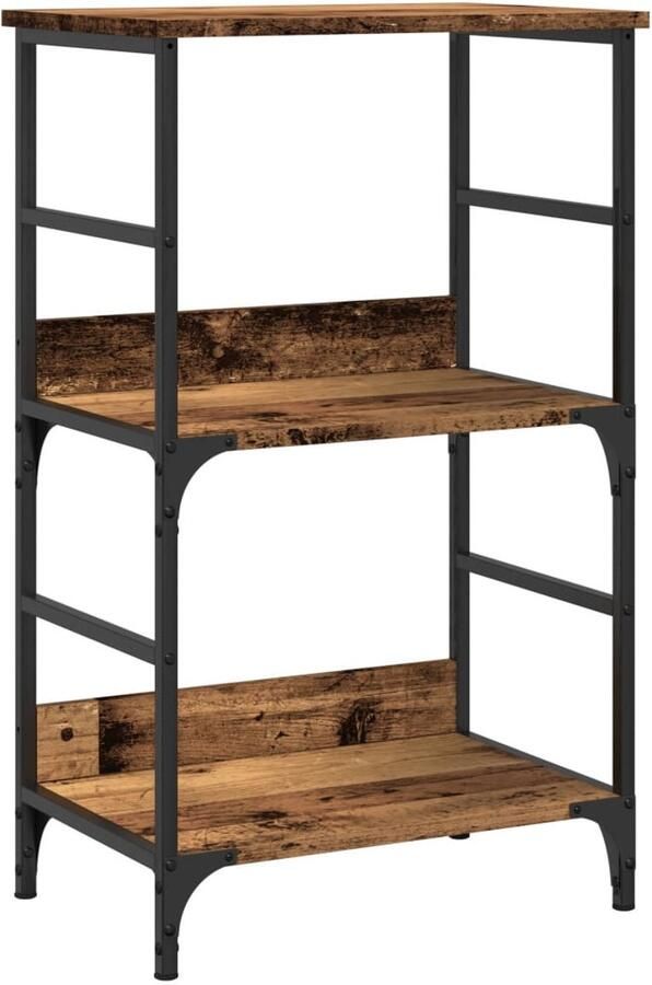 VidaXL Boekenkast 50x33x82 cm Bewerkt Hout Oud Houtkleurig Boekenkast Boekenkasten Boekenkast Boekenplank