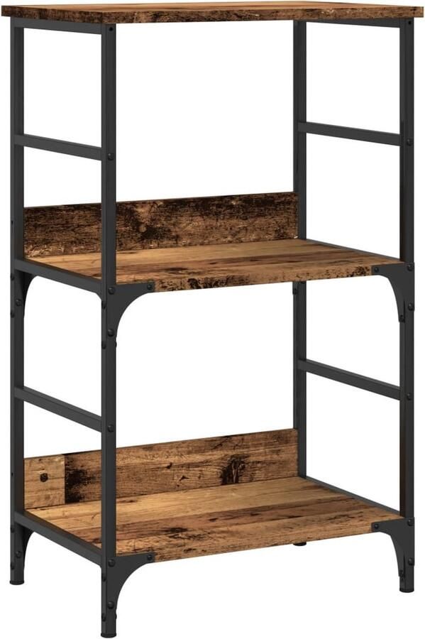 VidaXL Boekenkast 50x33x82 cm bewerkt hout oud houtkleurig