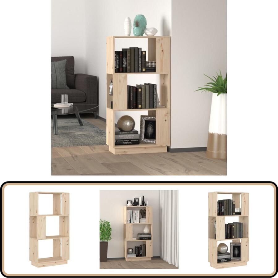 The Living Store Boekenkast Kamerscherm 51 x 25 x 101 cm Massief mangohout Boekenkast Boekenplank Kamerscherm Houten Boekenkast Vintage Boekenkast