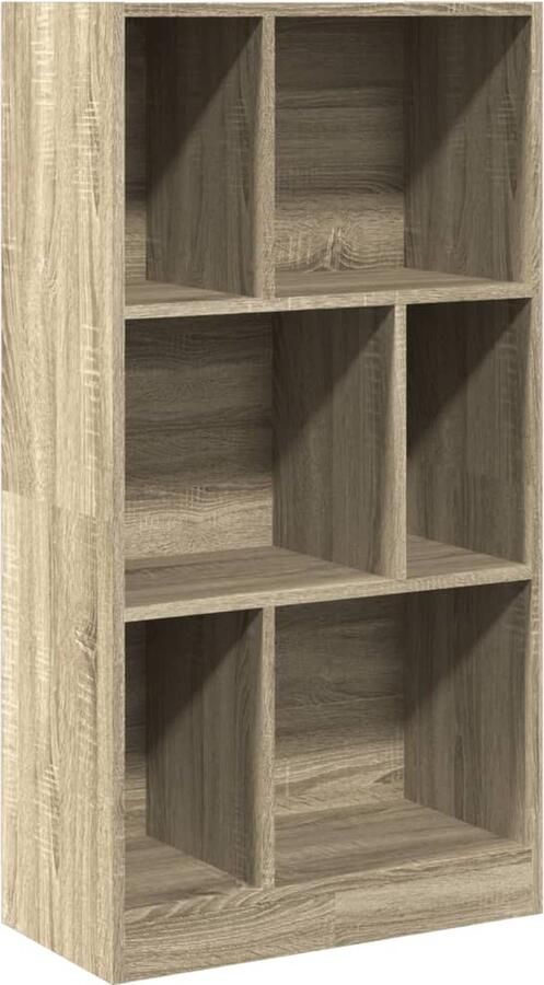VidaXL Boekenkast 57x28 5x107 5 cm bewerkt hout sonoma eikenkleurig