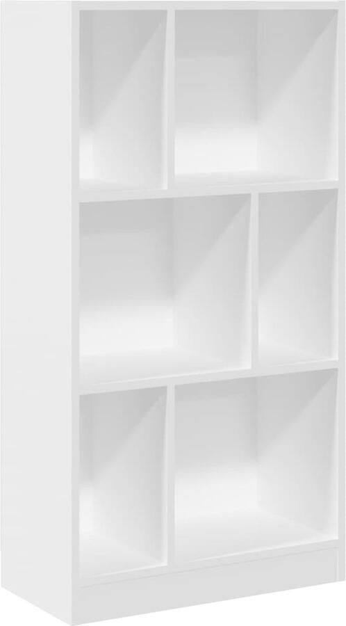 VidaXL Boekenkast 57x28 5x107 5 cm bewerkt hout wit