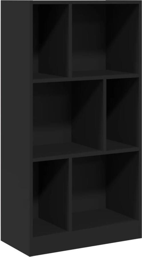 VidaXL Boekenkast 57x28 5x107 5 cm bewerkt hout zwart