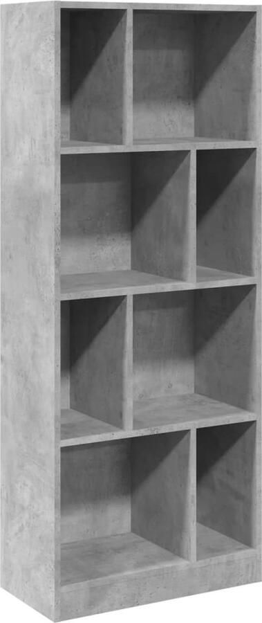 VidaXL Boekenkast 57x28 5x141 cm bewerkt hout betongrijs