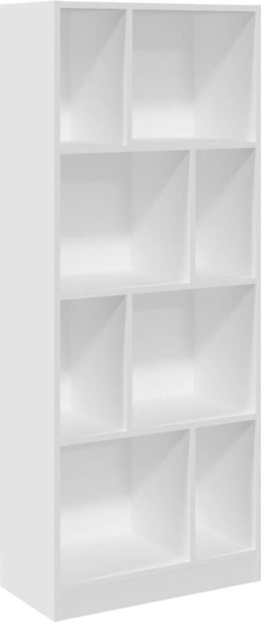 VidaXL Boekenkast 57x28 5x141 cm bewerkt hout wit