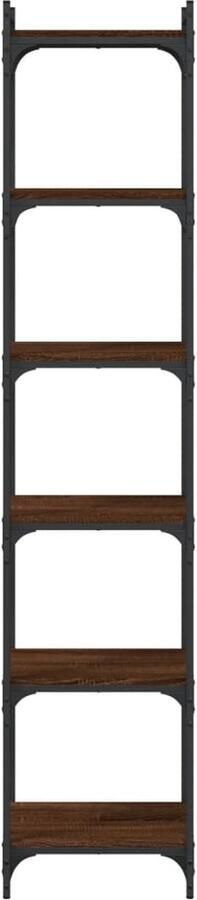 VidaXL -Boekenkast-6-laags-40x30x188-cm-bewerkt-hout-bruineikenkleurig - Foto 3