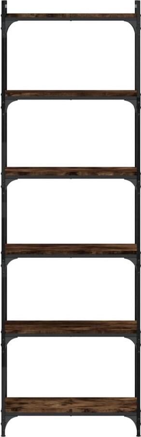 VidaXL -Boekenkast-6-laags-60x30x188-cm-bewerkt-hout-gerookt-eikenkleur - Foto 2