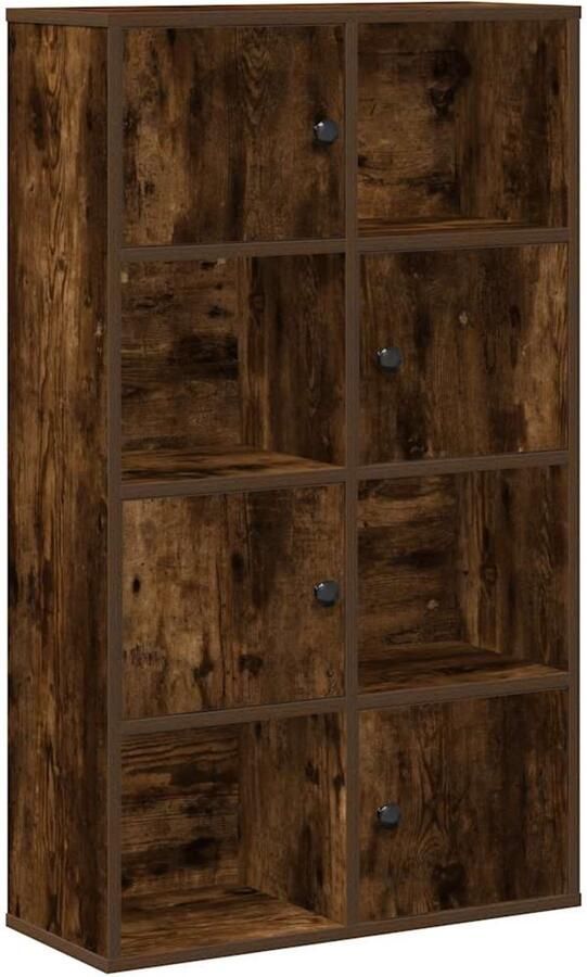 VidaXL Boekenkast 60x24x101 5 cm bewerkt hout gerookt eikenkleurig