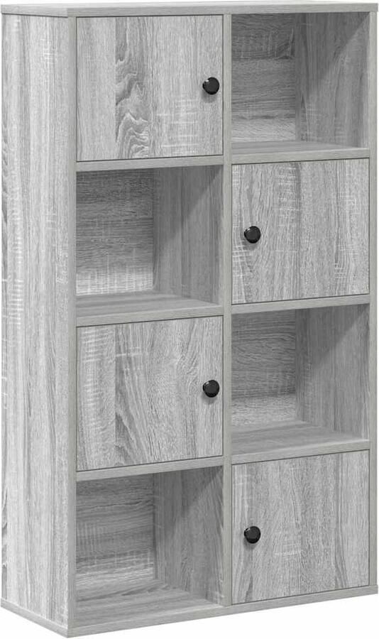 VidaXL Boekenkast 60x24x101 5 cm Grijs Sonoma Eikenkleur Boekenkast Boekenkasten Boekenplank Opbergkast