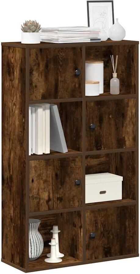 VidaXL Boekenkast 60x24x101 5 cm Gerookt Eiken Boekenkast Boekenkasten Boekenplank Opbergkast