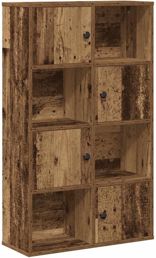 VidaXL Boekenkast Boekenkasten Boekenplank Opbergkast Boekenkast 60x24x101 5 cm bewerkt hout oud houtkleurig - Foto 3