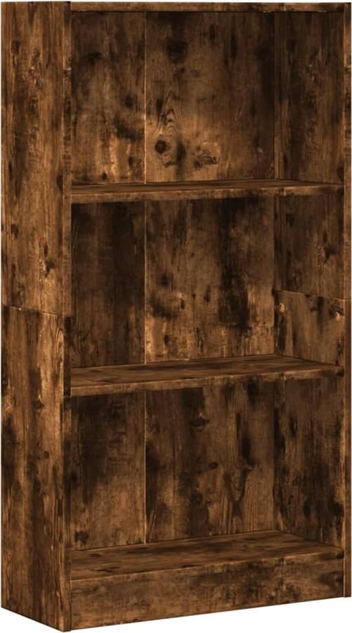 VidaXL Boekenkast 60x24x109 cm bewerkt hout gerookt eikenkleurig
