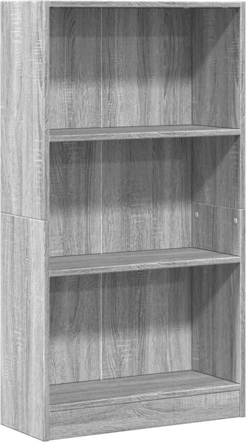 VidaXL Boekenkast 60x24x109 cm bewerkt hout grijs sonoma eikenkleurig