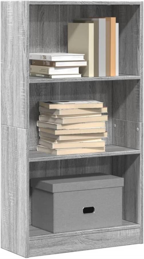 VidaXL Boekenkast 60x24x109 cm Grijs Sonoma Eiken Boekenkast Boekenkasten Boeken Plank Schappenkast