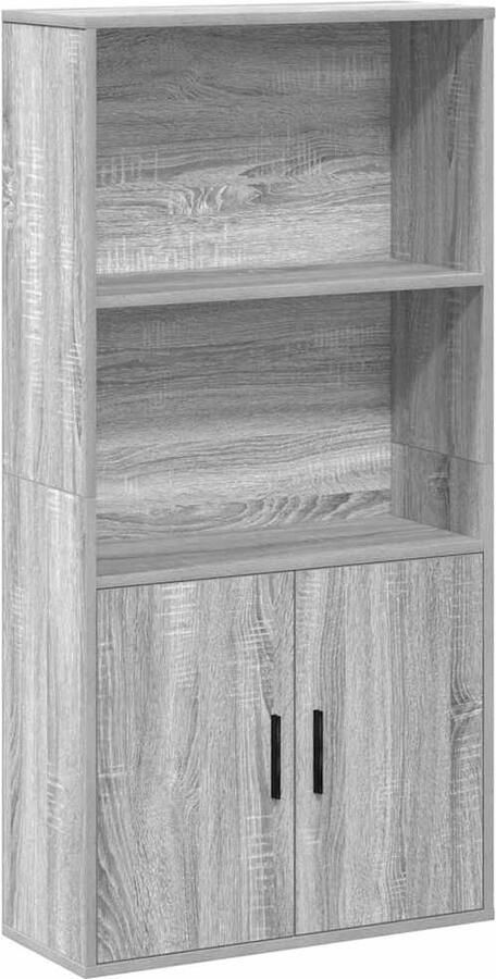 VidaXL Boekenkast 60x24x120 cm bewerkt hout grijs sonoma eikenkleurig