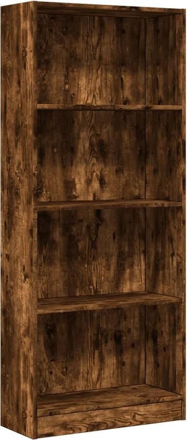 VidaXL Boekenkast 60x24x143 cm bewerkt hout gerookt eikenkleurig