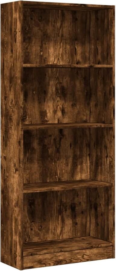 VidaXL Boekenkast 60x24x143 cm Gerookt Eiken Boekenkast Boekenkasten Boeken Plank Schappenkast
