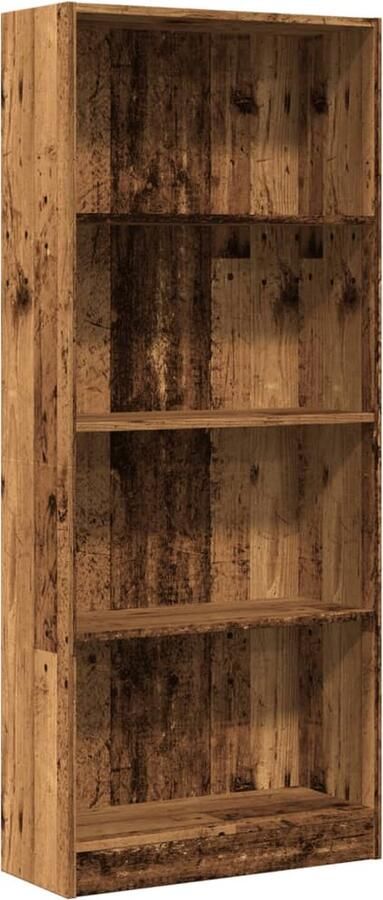 VidaXL Boekenkast 60x24x143 cm Oud Hout Boekenkast Boekenkasten Boeken Plank Schappenkast