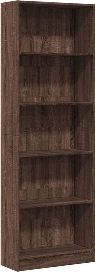 VidaXL Boekenkast 60x24x176 cm bewerkt hout bruin eikenkleurig