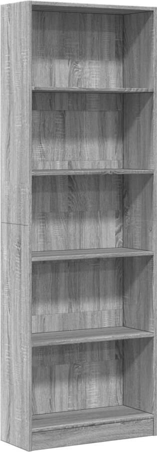 VidaXL Boekenkast 60x24x176 cm bewerkt hout grijs sonoma eikenkleurig