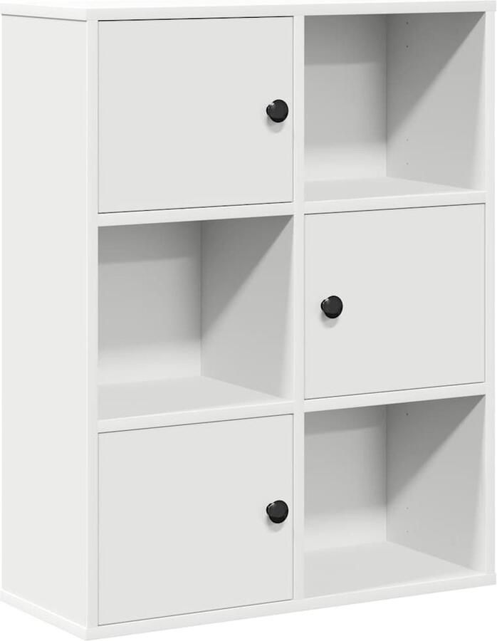 VidaXL Boekenkast 60x24x76 5 cm Wit Bewerkt Hout Boekenkast Boekenkasten Boekenplank Opbergkast - Foto 2